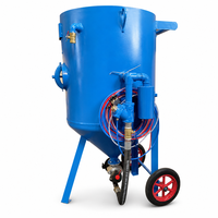 Petite machine de sablage mobile manuelle haute pression avec moteur, à double usage sec/humide, pour le décapage de la rouille, le polissage et la rénovation extérieure