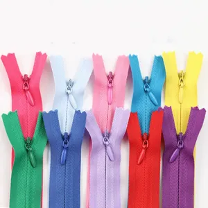 3# 4# 5# High Quality Nylon Invisible Zipper custom Hidden long chain Zipper tape For Garments