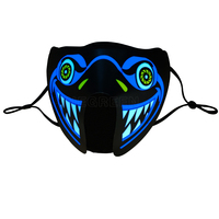 Masque LED lumineux à prix bas, design égaliseur EL, pour fête de Noël, effets horreur et clignotants, pour une soirée amusante