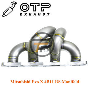 ท่อไอเสีย OTP สแตนเลส 304 สำหรับรถยนต์มิตซูบิชิ* <span class=keywords><strong>Evo</strong></span> X <span class=keywords><strong>Evo</strong></span> <span class=keywords><strong>10</strong></span> 4B11 ท่อไอเสียแบบท่อ <span class=keywords><strong>RS</strong></span> Manifold - Product Image 4