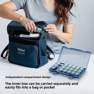 Contenitore Portapillole Transfrontaliero in Inglese, Organizzatore Settimanale con 21/28 Scomparti (Mattina, Mezzogiorno, Sera) - Product Image 4