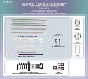 Kit d'éclairage d'ambiance pour Audi A3 2021-2025 – Bande lumineuse 30 couleurs pour grille d'aération de porte, contrôle par application, Plug & Play, amélioration de l'éclairage intérieur automobile - Product Image 3