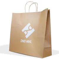 Bolsa de papel hecha a mano con tablero de marfil grande personalizada, bolsa de regalo de exposición publicitaria de cartón blanco de gran tamaño, Impresión de logotipo empresarial