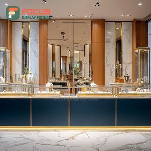 Modern Commercial Retail Jewelry Display Counter Wood <b>Frame</b> Mall Counter Jewelry Cabinet - Product Image 2