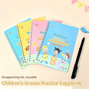 Multilingual Indented Tracing Workbook Kids French Spanish Arabic Russian <strong>Writing</strong> <strong>Set</strong> Self Fading Pens Grips Holder Refills - Product Image 1
