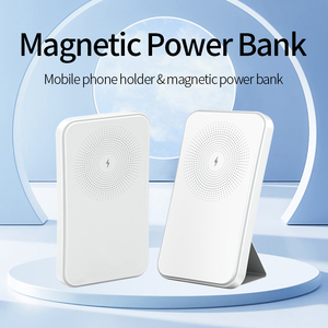 OJD 2 en 1, Base de Carga Inalámbrica Magnética de 5000 mAh, Carga Rápida de 10 W/15 W, Batería de Litio-Polímero, Soporte Blanco con Entrada Tipo C - Product Image 2