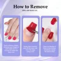 Base Coat Peel Off 15ml OEM, Gel Polish UV Professionnel, Soak Off, Non Toxique, Longue Durée, Vegan, Basegel Pelable, Fournisseurs de Produits pour Ongles