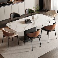 Chaise de salle à manger en métal, luxe, bois, ensemble de meubles pour la maison, chaises de restaurant modernes en cuir nordique pour table à manger