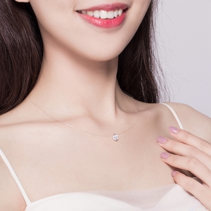 Qings Linea di Pesca di 925 Collana In Argento Lucido di Cristallo di Zircon Dei Monili Della Collana Per Le Donne Collana di Diamanti - Product Image 2