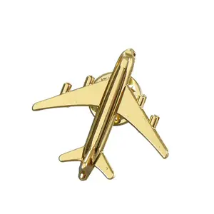 New fashion airplane metal pins custom pin personalizado metal