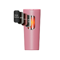 Mug isotherme personnalisé en acier inoxydable de 22 oz avec revêtement poudré et couvercle rabattable, tasse à café anti-transpiration pour les trajets quotidiens, usine OEM ODM