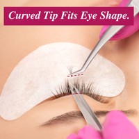 Pince à cils Veyes Inc Artisan, polie à la main, ergonomique, à pointe fine, en acier inoxydable, pour extensions de cils en éventail