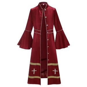 Robe <span class=keywords><strong>de</strong></span> <span class=keywords><strong>Prêtre</strong></span> Unisexe pour Église, <span class=keywords><strong>Soutane</strong></span> Liturgique <span class=keywords><strong>de</strong></span> Chœur, Vêtement Liturgique <span class=keywords><strong>à</strong></span> Boutons <span class=keywords><strong>à</strong></span> Manches Longues pour Pasteur - En Vente - Product Image 2