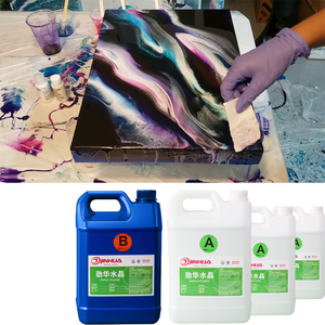 Resin Art Contemporary Abstract, <strong>Modern</strong>, Painting Epoxy Art on Wood Wall Art - Product Image 4