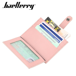 Porte-cartes Baellerry en cuir PU, fin, 4 pouces, avec boucle pour cartes de crédit et permis de conduire - Product Image 1