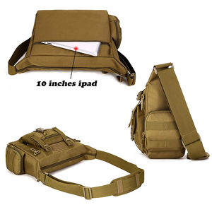 Chống nước vai Sling Daypack Messenger Công cụ máy tính túi với bản vá cho công việc đặc biệt mục đích máy tính xách tay trường hợp - Product Image 6