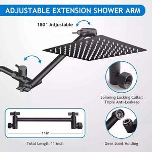 Cabezal de Ducha de Lluvia de Acero Inoxidable con una Sola Manija, Modos de Rociado de Agua a Alta Presión, Accesorios de Baño para Uso en Hoteles - Product Image 4