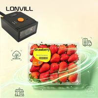 Lecteur de codes-barres fixe LONVILL haute résolution 1,2 MP CMOS pour l'emballage des fruits (entrée/sortie)