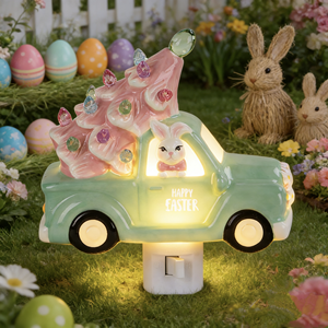 Figurine de lapin mignon pour voiture, lumière de <span class=keywords><strong>nuit</strong></span> LED festive pour Pâques, lumière de <span class=keywords><strong>nuit</strong></span> en résine pour voiture, lapin de Pâques - Product Image 3