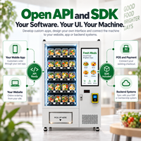 Distributeur automatique de repas Winnsen avec système de chauffage par micro-ondes, repas chauds en libre-service