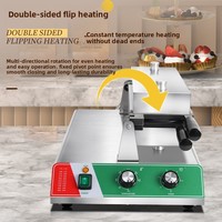 Nouvelle machine à gaufres coréenne populaire à 3 trous, électrique, pour gaufres en forme de pièce d'or, machine commerciale à faire des gaufres en forme de pièce de monnaie au fromage, chauffage double face