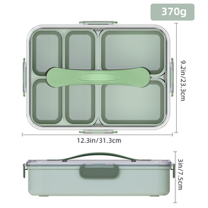 Hộp đựng đồ ăn nhẹ đa năng Snackle Box, hộp đựng trái cây rau củ di động, khay đựng rau củ có ngăn chia và nắp đậy - Product Image 6