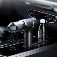 Aspirateur de voiture portable rechargeable en ABS, haute aspiration, 5 buses, mini souffleur d'air compact, noir