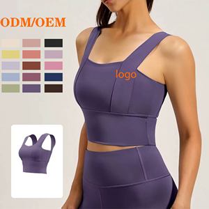 Sujetador deportivo transpirable <span class=keywords><strong>de</strong></span> yoga con copas fijas y soporte alto para mujer, con espalda cruzada, ideal para entrenamiento y fitness - Proveedor mayorista - Product Image 1