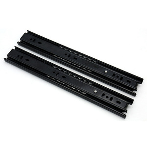 Glissières de tiroir à trois sections, 45 mm de large, à extension complète, avec roulements à billes en acier, accessoires de meubles pour tiroir de placard - Product Image 2
