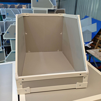 Conteneur industriel écologique à façade inclinée, type tote, avec panneaux creux en PP, pour stockage en entrepôt, boîte de séparation pour étagère médicale