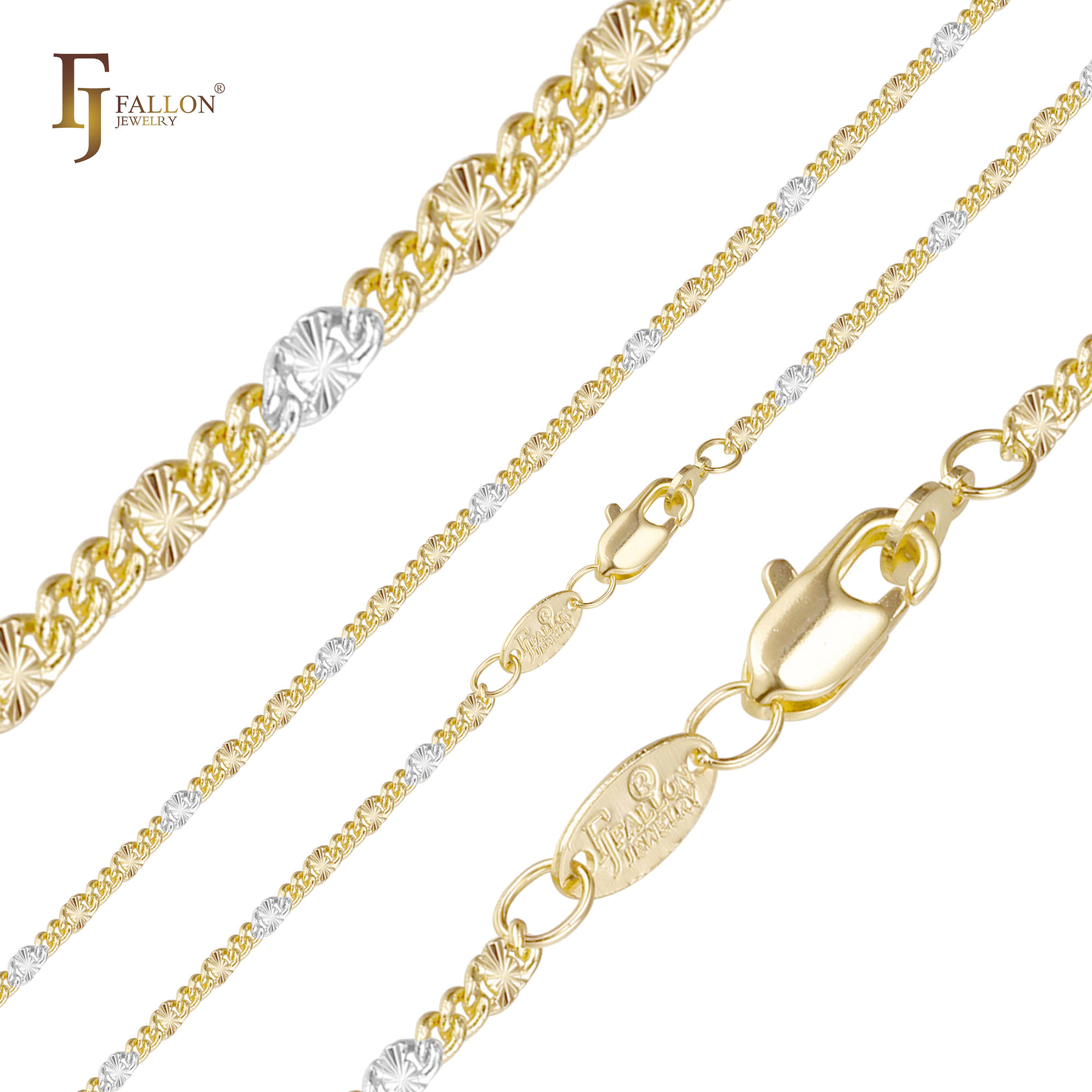 FJ Fallon Jewelry Elegant Rose Gold Plated Chains