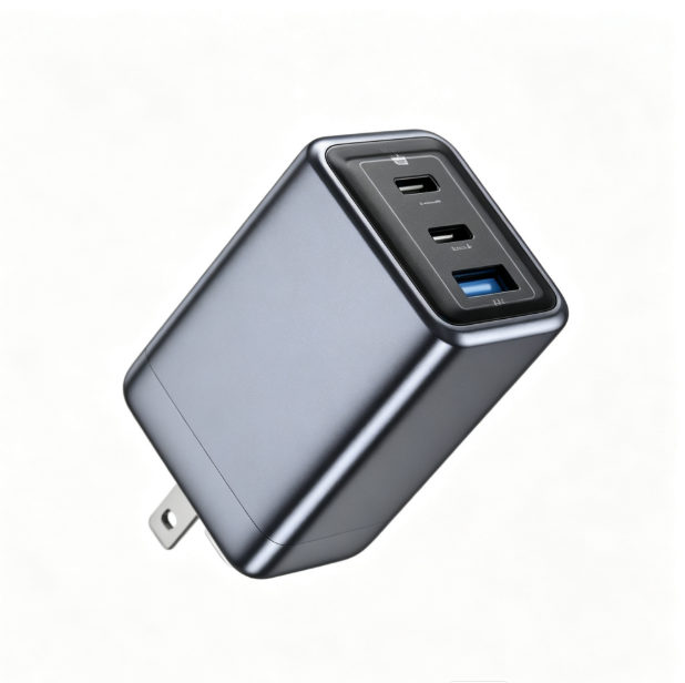 65W GaN Charger 3 Port USB a and 2 Type C PD Fast Charger Multi Port Wall Charger Adapter for Laptop Phone Tablet