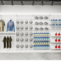 Étagères de présentation pour magasin de chaussures de sport, présentoir mural en métal pour vêtements et chaussures