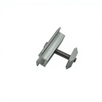 Supports de montage de panneaux solaires en aluminium, pince intermédiaire pour le montage de modules solaires