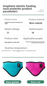 <span class=keywords><strong>Chauffe</strong></span>-<span class=keywords><strong>nuque</strong></span> en graphène USB, protection chauffante électrique pour le cou, thérapie thermique pour soulager la douleur, collier chauffant portable pour massage cervical - Product Image 3