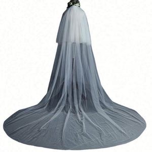 Velo de novia largo tipo catedral con peine, de dos capas y borde cortado, marca USA Mairun823, origen China, plazo de entrega de muestra de 7 días, en stock. - Product Image 5