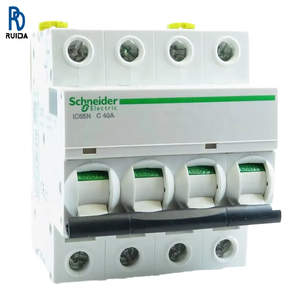 Disjoncteur authentique IC65N 4P C40A, interrupteur d'air C40A, protection domestique en matériau PA66, type 4P Mini RCBO/MCCB/RCB - Product Image 1