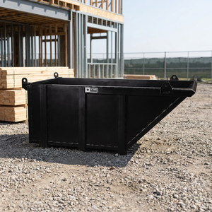 Conteneur de déchets de construction en acier robuste pour grue, avec yeux de levage et décharge inclinée, capacité 5000-13000 lb, origine US - Product Image 3
