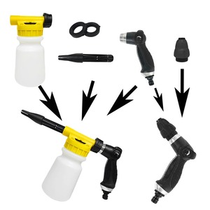 Máquina de espuma transparente de 900ml con cañón de cobre y plástico para lavado de coches, manguera de jardín y uso doméstico - Product Image 3