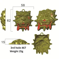 PD3124 Nouveau Collier Chaîne Hip-hop Tendance Européen-Américain avec Pendentif Bouledogue Personnalisé, Marque de Mode Animale