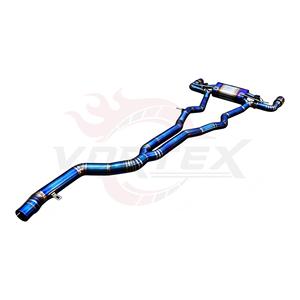 ท่อไอเสียแบบ Catback วาล์วเปิด-ปิด สีฟ้า Vortex Titanium สำหรับ Toyota GR Supra A90 พร้อมท่อเก็บเสียงตรงกลางและปลายท่อคู่แบบ Burnt Tips - Product Image 4