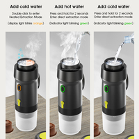 Machine à café portable alimentée par batterie avec charge rapide Type-C, design élégant, système de pompe puissant, pression de 20 bars pour une utilisation en extérieur