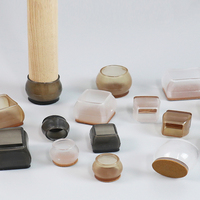 Patins en silicone pour pieds de chaise, protège-plancher pour meubles et tables, couvre-pieds carrés, chaussettes pour pieds de chaise, caoutchouc transparent