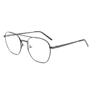 Montatura per Occhiali HIGO in Metallo Dorato di Lusso, Stile Business Quadrato a Cerchio Intero, Unisex per Uso Quotidiano - Product Image 3