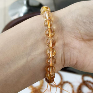 <span class=keywords><strong>Bracelet</strong></span> de perles de citrine brésilienne naturelle Accessoire de bijoux en pierres précieuses Bracelets de perles de pierre de cristal pour femmes hommes - Product Image 4
