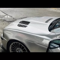Pour BMW Série 5 E39 Sport, capot avant en fibre de carbone, modèle M5 modifié GTR, avec découpes d'échappement à trous ouverts, nouvelle version à visser