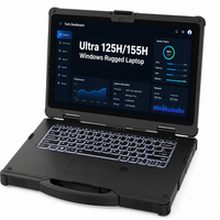 Laptop Industrial Resistente de Alta Gama de 14/15.6'' con Windows 11 Pro, Intel Core Ultra 5/7 AI, Pantalla legible bajo la luz solar de 1000 nits, Batería con intercambio en caliente
