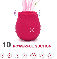 Vibrador de Rosa Recargable por USB de Alta Calidad para Mujeres, Estimulador de Clítoris con Función de Succión, 100% Impermeable, Juguete Sexual para Adultos