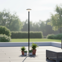 IP65 IP67 lampu rumput LED surya tahan cuaca 2-3M aluminium minimalis gaya untuk taman tempat parkir luar ruangan cuaca