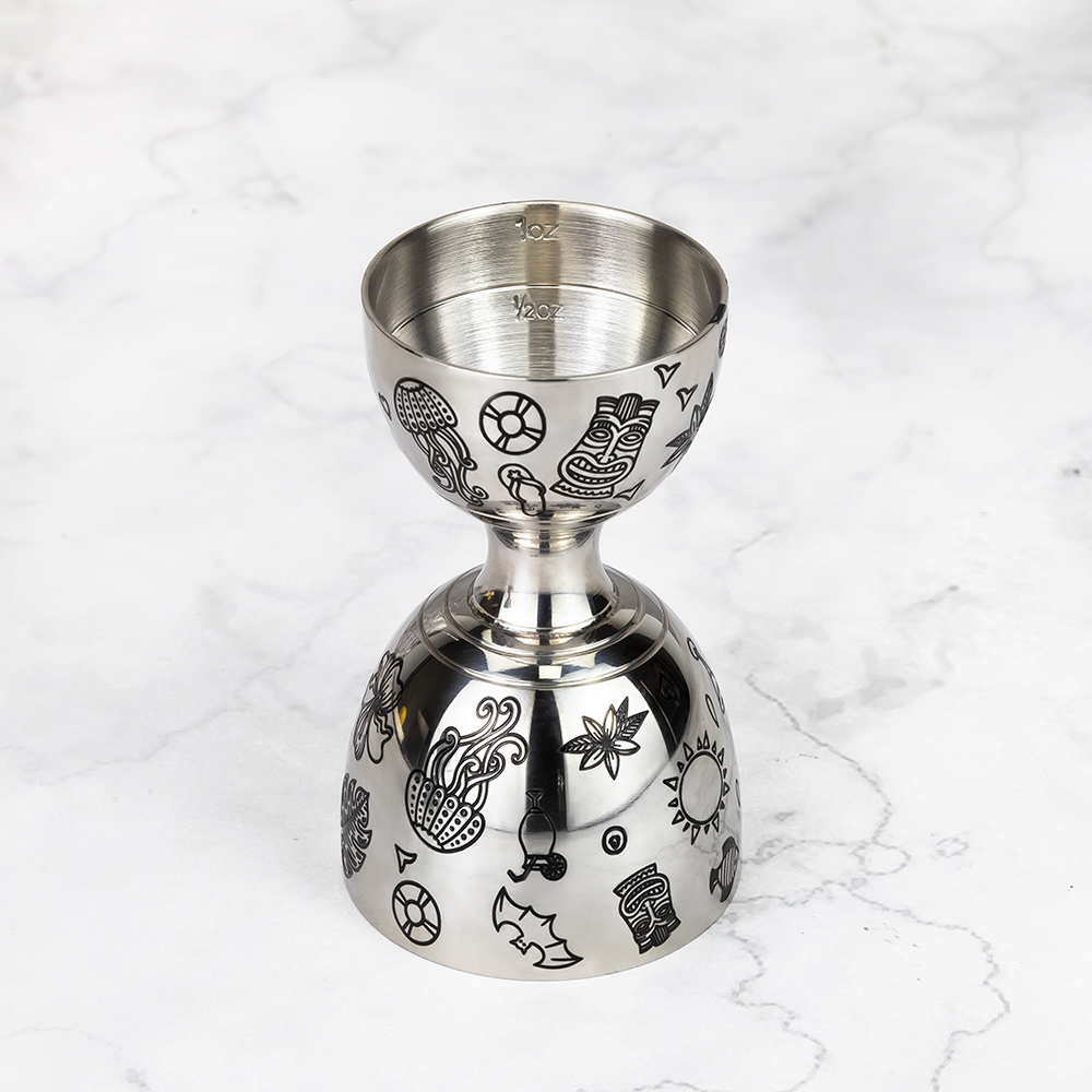 Silver Etching + Filling Black - Tiki